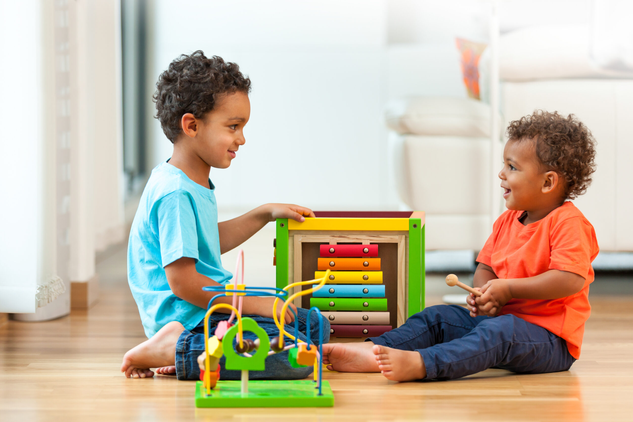 African,American,Brothers,Child,Playing,Together